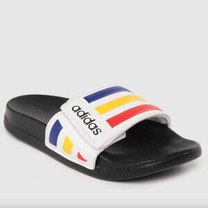 Adidas Kids Black Royal Scarlet AdiletteFY8840 Comfort Adjustable Slides Size 11